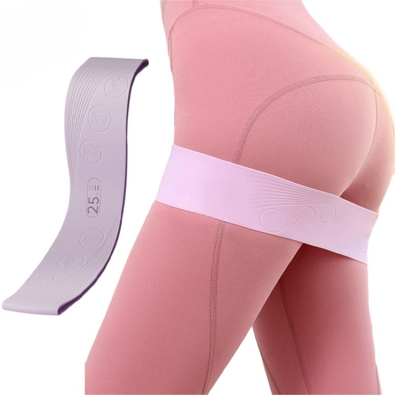 Pilates Yoga Tone - Silicone Hip Resistance Band 15-45lbs, 32x9cm
