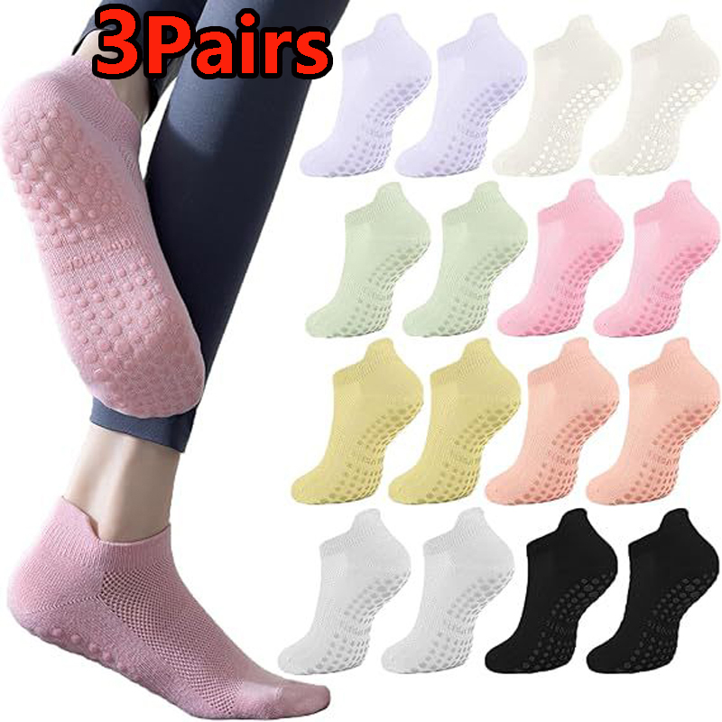 Pilates Yoga Youtube - 3 Pairs Yoga Socks for Women