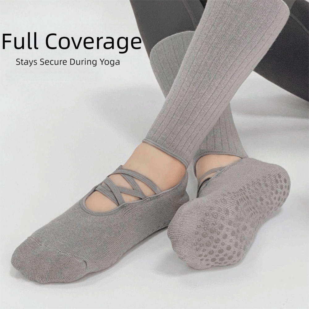 Pilates Yoga Youtube - Breathable Fabric Grip Pilates Socks Sweat-absorbent