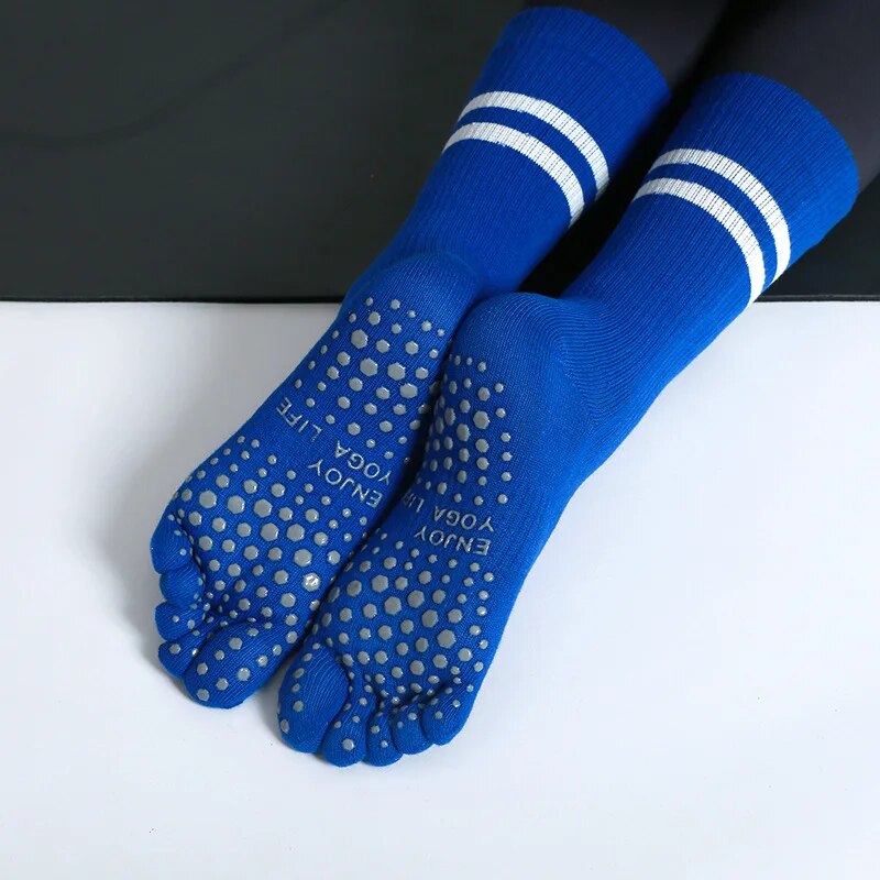 Pilates Yoga Youtube - Women Breathable Yoga Socks Mid-tube Non-slip