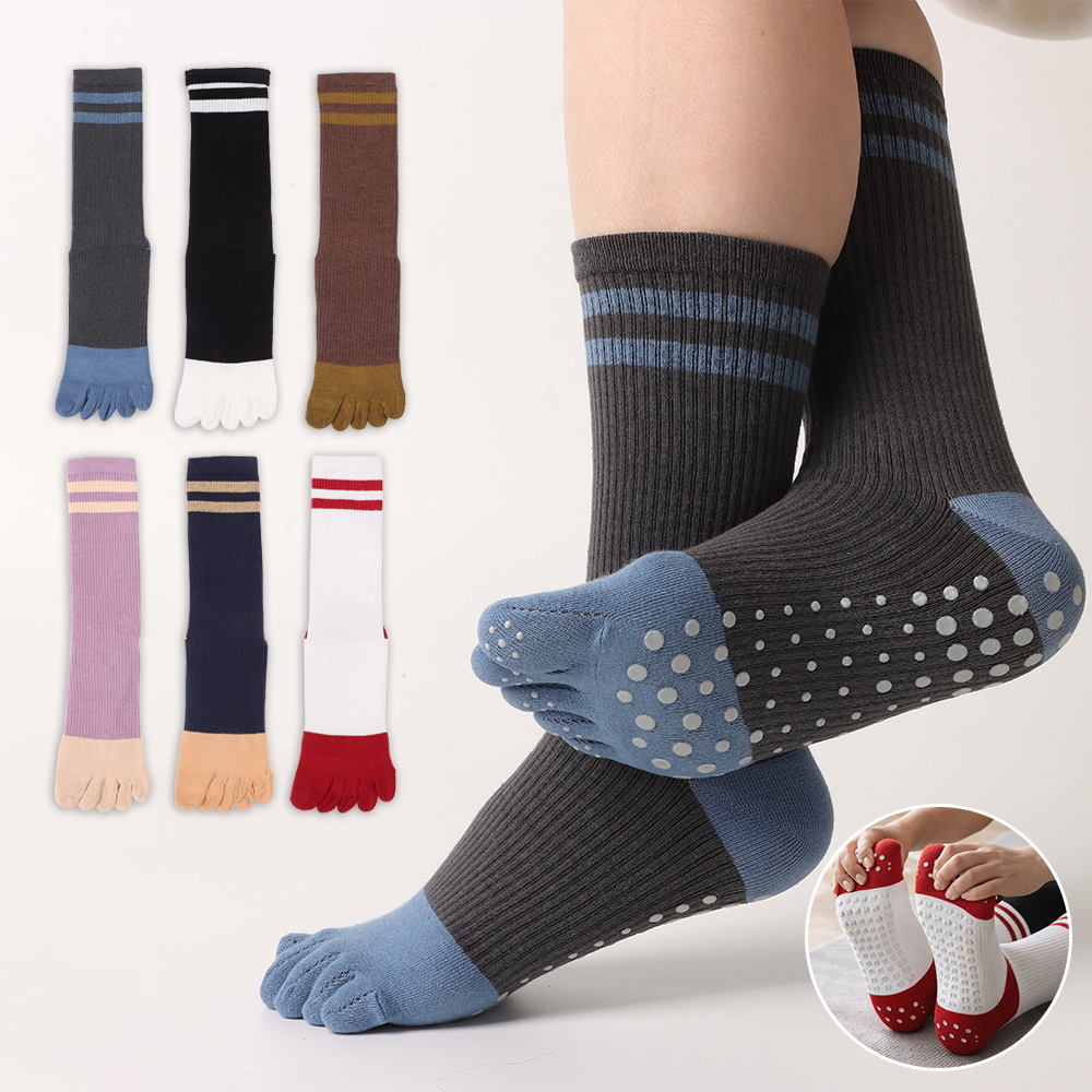 Pilates Yoga Youtube - New Cotton Five-finger Yoga Socks Non