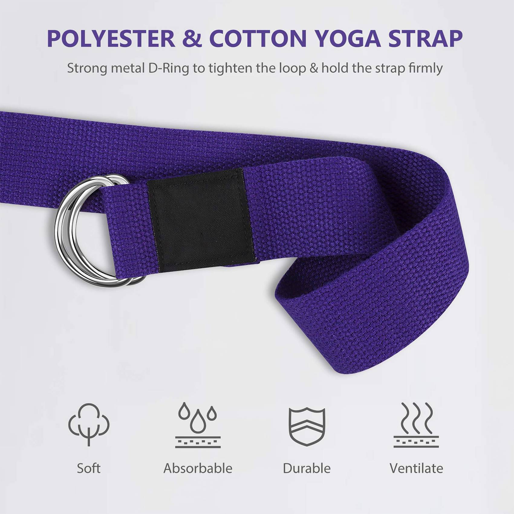 Pilates Yoga Tone - AEB0-Yoga Block And Yoga Strap Set