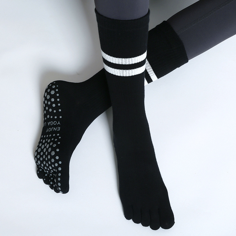 Pilates Yoga Youtube - Women Non-slip Five Fingers Yoga Socks