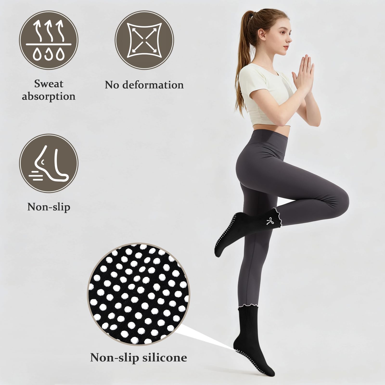 Non-Slip Grip Pilates Socks Co - огляд і ціна Pilates Yoga Youtube