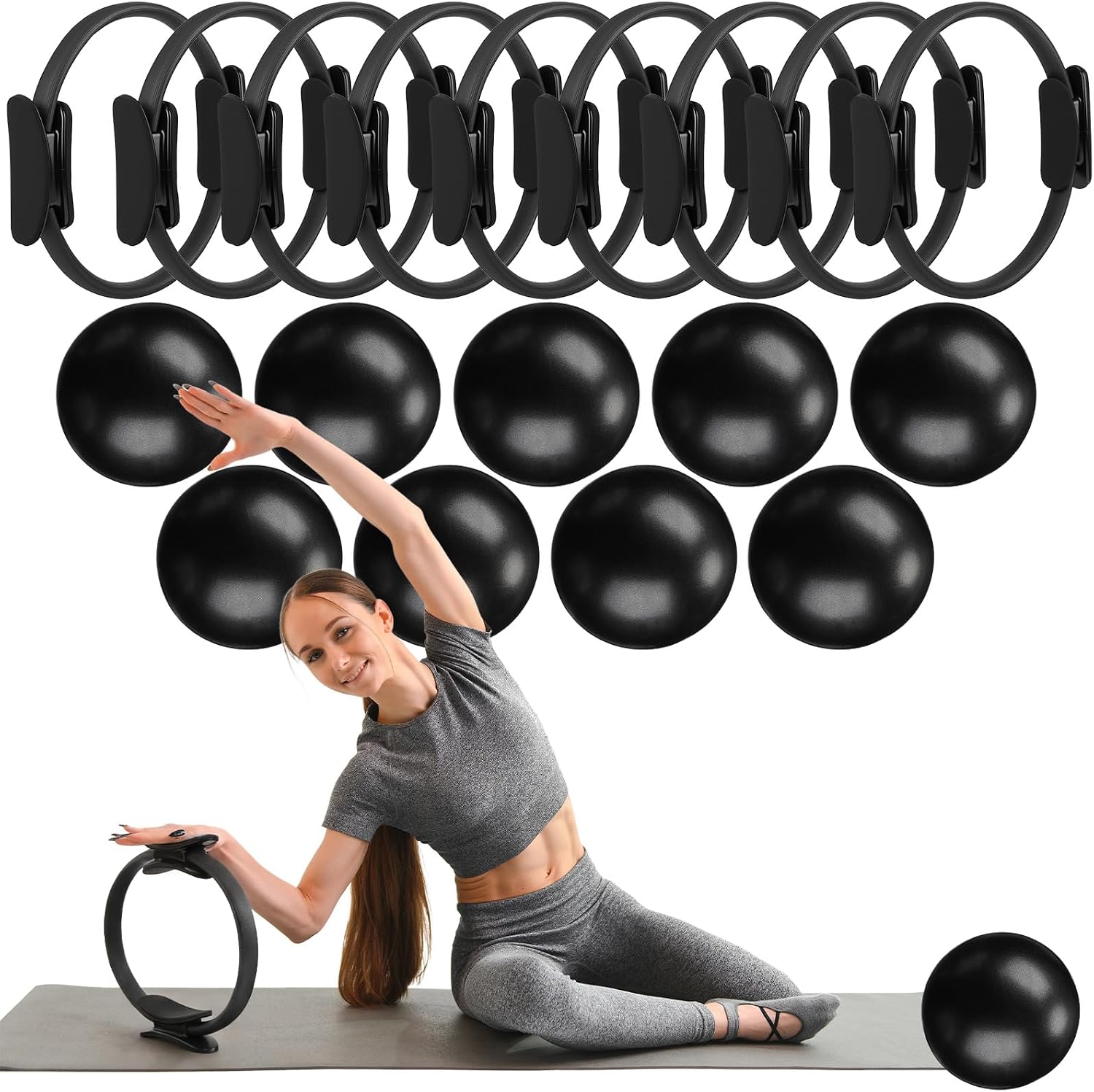 18 Pcs Pilates Ring And Ball S - огляд і ціна Pilates Yoga Tone