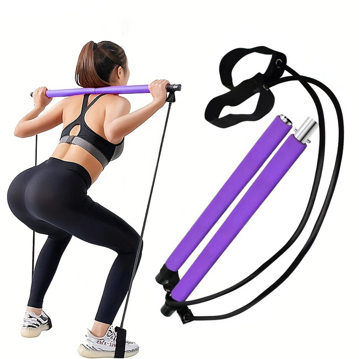 7Pcs Portable Yoga Pilates Bar - огляд і ціна Pilates Yoga Tone